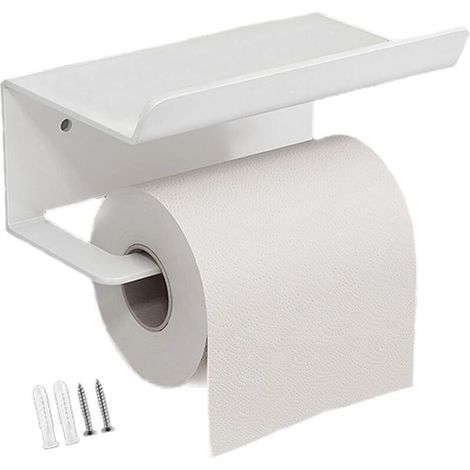 Toilettenpapierhalter, Handtuchhalter aus Edelstahl mit Ablage für Mobiltelefone, Toilettenpapierrollenhalter, Toilettenpapierspender, Toilettenpapierhalter mit Ablage für Bad und Küche