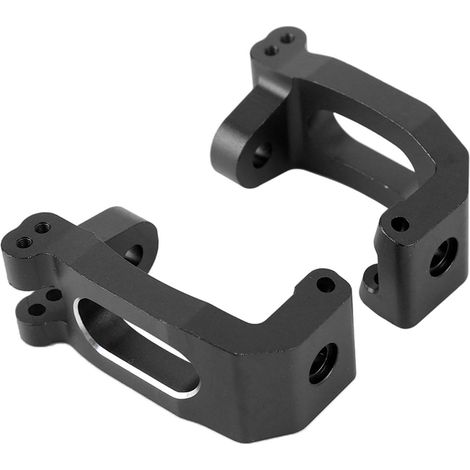 C-förmiges Vorderradnaben-Upgrade-Zubehör für TRAXXAS SLEDG 4WD 1/8 RC-Car, Lenkhebelblöcke aus Aluminiumlegierung (schwarz). (1/4)
