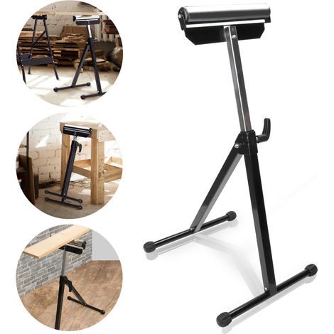 1x Carrello da officina con supporto a rulli regolabile in altezza da 68 a 108 cm, fino a 60 kg (1/5)