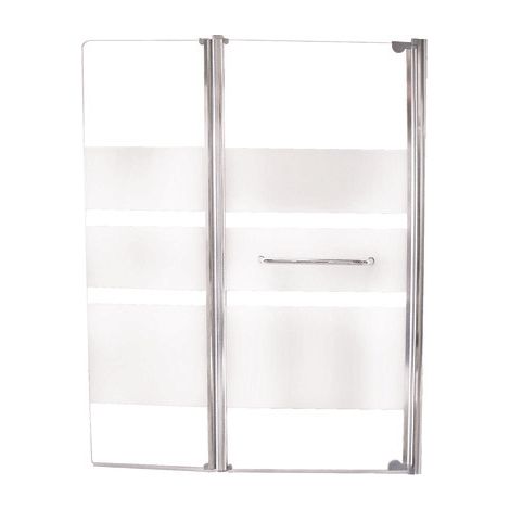 ONDEE ZEN - Pare-baignoire ROSA - Paroi 120x140x0,4cm - Verre trempé - Finition chromé (1/3)