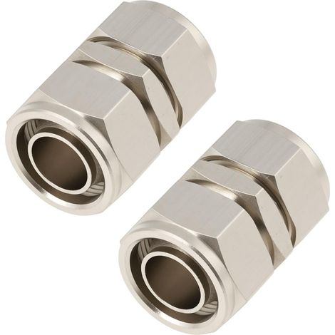 Lot de 2 coupleurs de tuyau de chauffage au sol 16 x 16 mm compatibles avec les tuyaux PEX PERT (1/5)