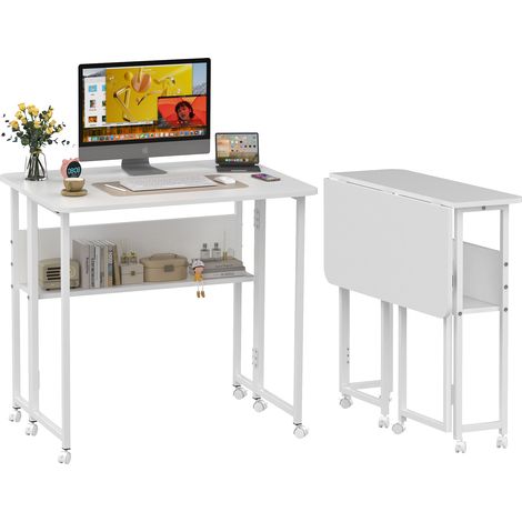 Bureau Ordinateur 80x58cm, Meuble de Bureau pour Ordinateur pour Salle à Manger, Salon, Cuisine, MDF (1/5)