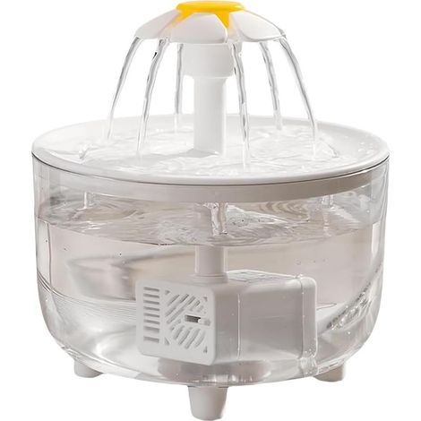Distributeur d'eau pour chiens – Fontaine à boissons pour animaux de compagnie Bol de nourriture pour chats de 900 ml, accessoires d'arrosage de fontaine à eau automatique au design floral, fontaine (1/5)