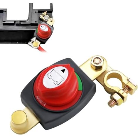 Coupe Circuit Batterie Voiture 12V/24V/48V, Réglable 180° Top Post Coupe (1/5)