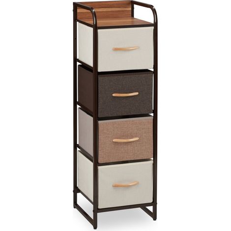 Armario de almacenamiento de diseño moderno 79 x 58 x 31,5 cm con cajones funcionales de madera blanca 130007718 (1/5)