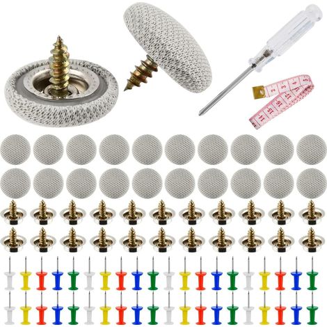 90Pcs Ciel de Toit Voiture Universels Boutons d'outils de Réparation pour Rivets Kit de Boutons de Réparation de Toit de Voiture Bouton de Réparation pour Toutes les Voitures (1/5)