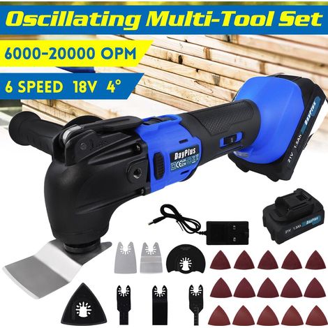 Oscillating MultiFunction Tool Sander Cutter Scraper Grinder Saw Battery Charge