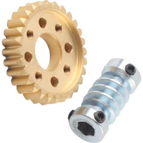 Réducteur à vis sans fin 28:1, composants d'entraînement internes du moteur comprenant une vis sans fin à 28 dents et un arbre d'engrenage de diamètre intérieur de 6 mm. (1/5)