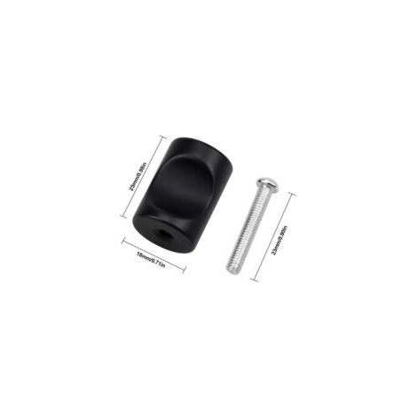 10 maniglie nere per cassetti e ante, pomelli per mobili, pomelli rotondi a foro singolo, pomelli moderni per porte, maniglie per mobili per armadi, guardaroba, cucine, camerette - Crezuo