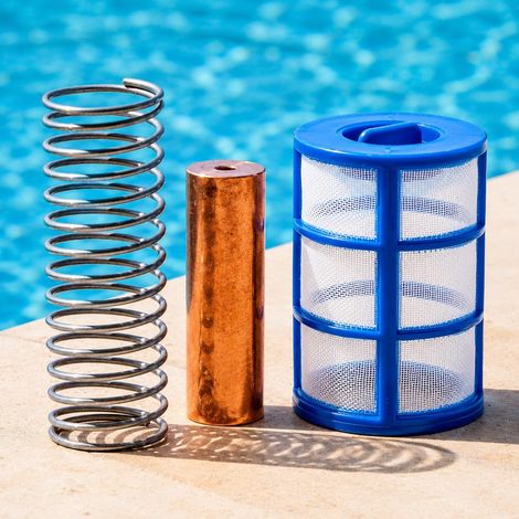 Le système 90120 réduit Le Chlore et Les algues purificateur Solaire de Piscine, Bleu... (ioniseur Solaire cuivre) (1/2)