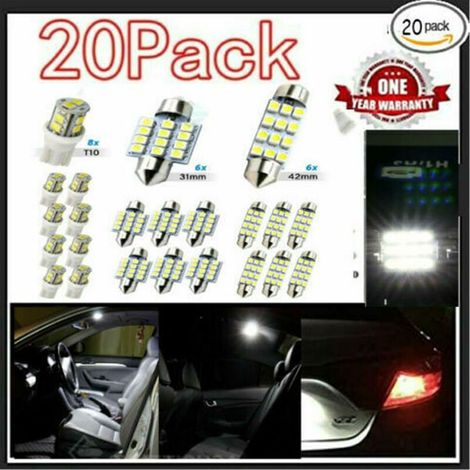 Ampoule LED automobile, lot de 20 unités, réf. T10, pour l'éclairage et le remplacement dans les véhicules.-AquaForge (1/5)