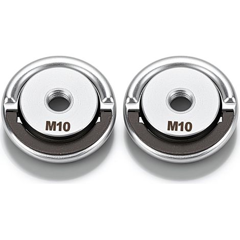 Écrou à Bride pour Meuleuse d'angle, 2PCS Écrou Serrage Rapide M10, Écrous de Verrouillage Accessoire, écrou de Serrage Rapide, Diamètre de 45 Mm, pour Meule (1/5)