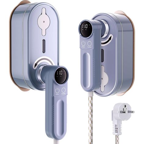Defroisseur a Main, 1200W Defroisseur Vetement avec 6 Températures, Repassage à Sec et Vapeur, écran LCD, Chauffe Rapide, Poignée Pivotante, Défroisseur Vapeur Vertical pour la Maison et les Voyages (1/5)