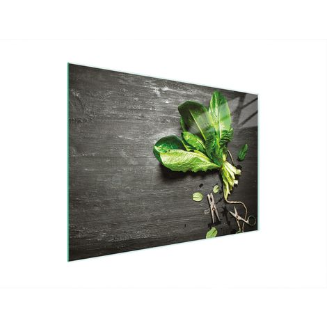 TAGLIERE IN VETRO 30x22 BASILICO (1/5)