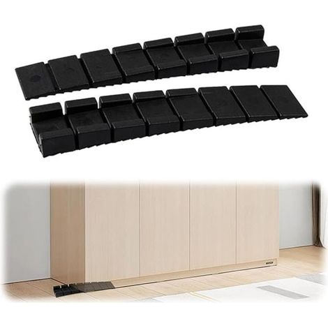 Lot de 24 cales pour meubles, cales en plastique, cale universelle 8 x 20 x 98 mm, meuble porte calage ajustement table armoire cuisine (1/5)