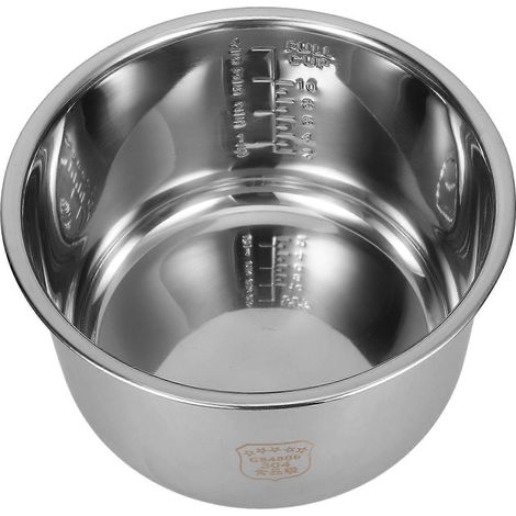 Cuve de rechange pour cuiseur à riz, doublure en acier inoxydable, 5 L, avec graduation intégrée (1 pièce) (1/5)