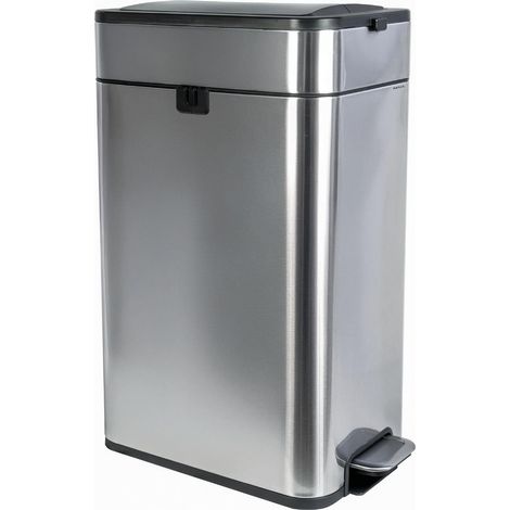 Poubelle à pédale maul maulwing 40 litres acier inoxydable
