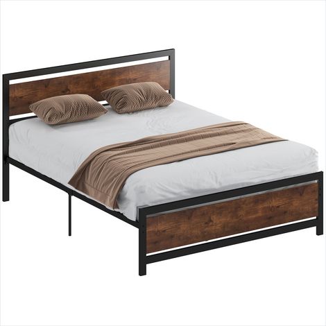 Canapé convertible double en acier et MDF aspect bois 160 x (1/5)