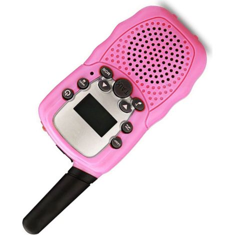 2 talkies-walkies enfants portée longue 3 km, communication claire, couleur rose vif, jeu interactif amusant (1/5)