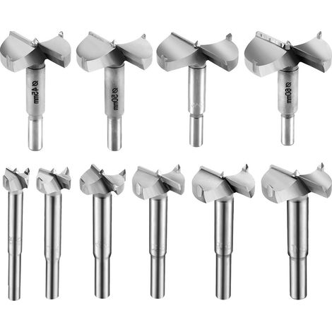 Mèches Bois , 10 Pcs Mèches Forestières , Faconner Meche a Fraiser Bois Fraise Perceuse Bois 15mm 20mm 25mm 30mm 35mm 40mm 45mm 50mm 55mm 60mm (1/5)