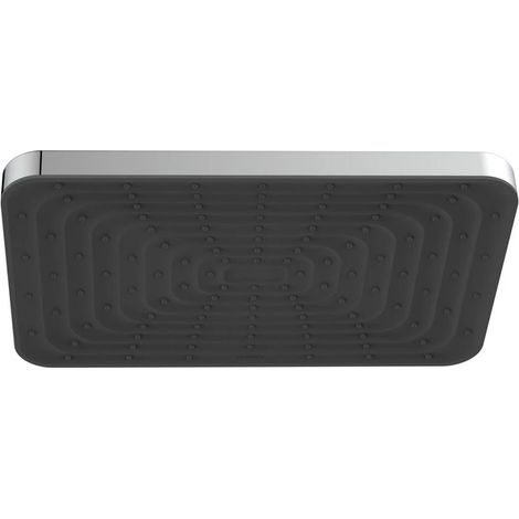 Soffione Conny con sistema anticalcare cromato/nero Aquasanit (1/4)