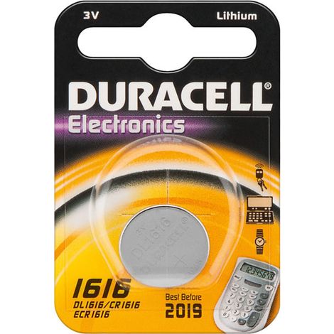 Pile lithium Duracell CR1616 3 volts 16 millimètres