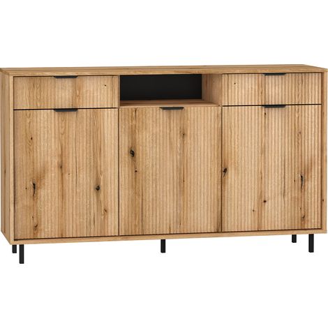 Aparador de madera Soly de 3 puertas y 2 cajones (1/5)