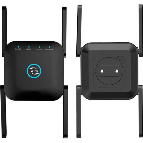 1200M Dualband-5G-WLAN-Repeater-Router mit vier Antennen, AC24-WLAN-Signalverstärker