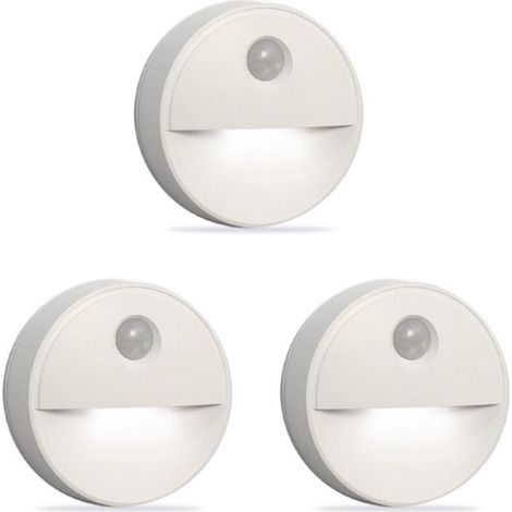 Veilleuse LED détecteur de mouvement sans fil – Teinte apaisante pour induire le sommeil – Angle de détection 120° – Fixation autocollante