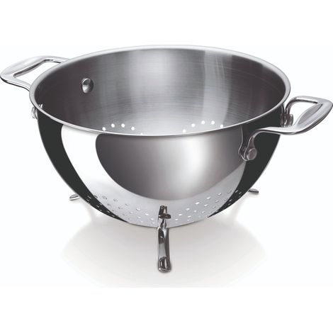 Passoire Inox 18/10 - 22 cm - 3 Pieds Antidérapants - Poignées Rivetées - Lave-Vaisselle (1/5)