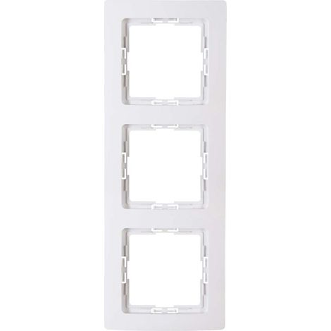 Cadre de recouvrement PARIS 3-fold, blanc arctique pour installation verticale/horizontale (1/2)