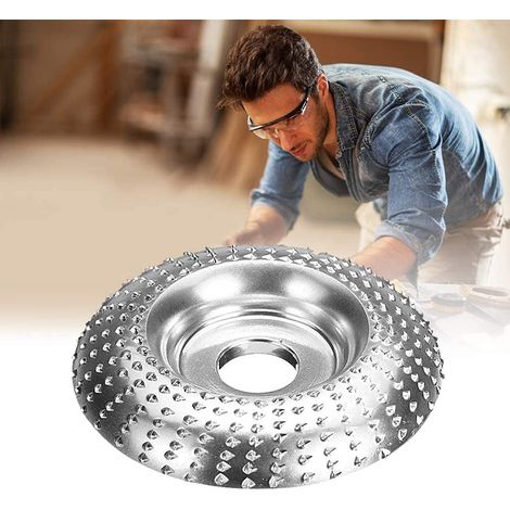 Winkelschleifscheibe Holz Wolframkarbid Schleifscheibe Schnitzen Schleifscheibe Formen Polieren Schleifscheibe Platte Platte Holzbearbeitung Schneidwerkzeug für Winkelschleifer 100 mm (1/5)