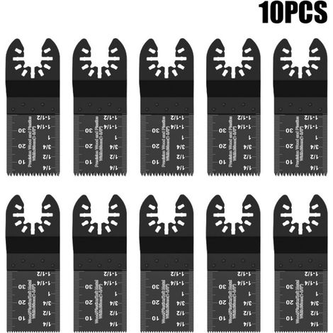 Lame de scie oscillante Multi - outils montée en 10 pièces, accessoire oscillant Multi - outils, lame de scie univers Multi - outils type d'ouverture lame de scie à décharge rapide