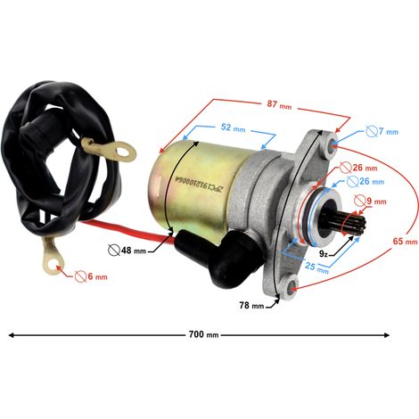 Motorino d'avviamento Moretti per scooter 2T 50cc, 9 denti