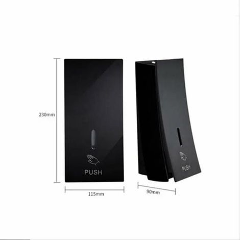 Distributeur De Savon Liquide Mural, 45 Cl, Plastique Abs Noir, Pour Salle De Bain Cuisine Bureau (1/5)