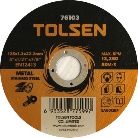 Disque a tronconner 125x1,2x22mm (76103) TOLSEN - 100320 (1/3)