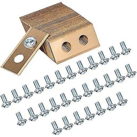 Lot de 30 lames de rechange en titane pour tondeuse robot Worx Landroid, avec vis. (1/3)