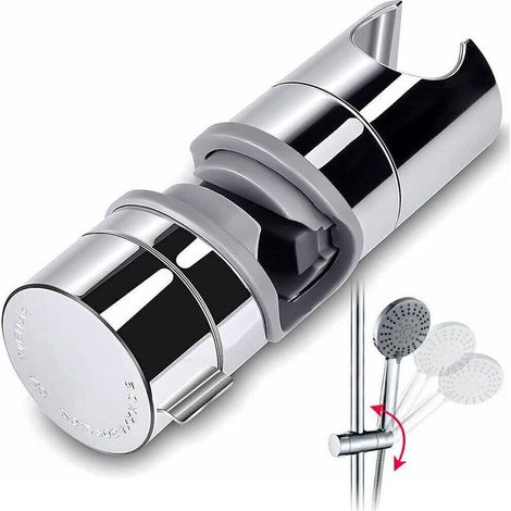Support de Douche ABS Réglable – Curseur pour Douchette 20-25 mm, Chrome, PB4, Fixation Salle de Bain (1/5)