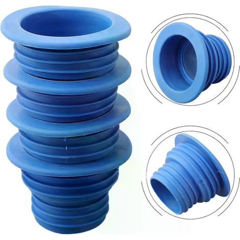 Lot de 4 bouchons en silicone pour tuyau d'évacuation de machine à laver, pour réparer les fuites au sol et réparer les tuyaux d'évacuation. Accessoires de remplacement pour tuyaux d'évacuation. (1/4)