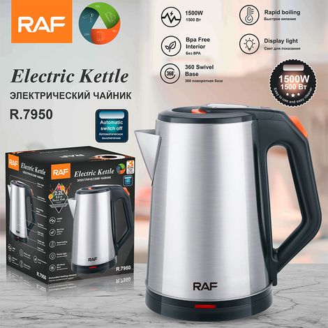 Bouilloire électrique en acier inoxydable de style européen, 2,2 L, fonction d'arrêt automatique. (1/5)