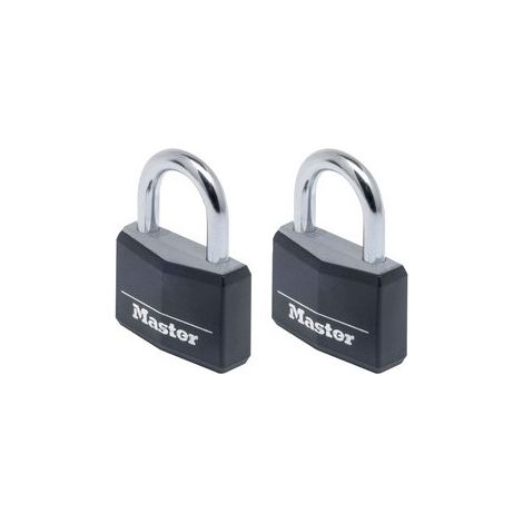 Lot de 2 cadenas en aluminium massif Master lock 9140EURTBLK