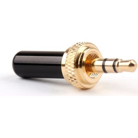 Fiche Jack 3.5 Mm - Verrouillage À Vis - Filetage Interne M6 X 0.5 - Pour Microphones Lavalier Sans Fil - 5 Pièces (1/5)
