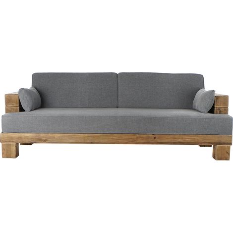 Sofa Madera Reciclada Poliester 224X95X82 Gris (1/5)