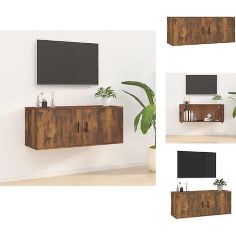 TV-Möbel - Living TV-Wandschrank Räuchereiche 100x34,5x40 cm (1/5)