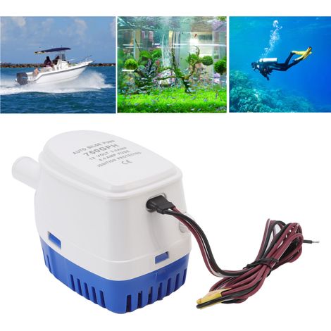 [Gleichstrom-Tauchpumpe] Mini-Automatik-Bilgepumpe mit Schwimmerschalter, 12 V, 3 A, stoßfest, 143 mm, Kunststoff (1/5)