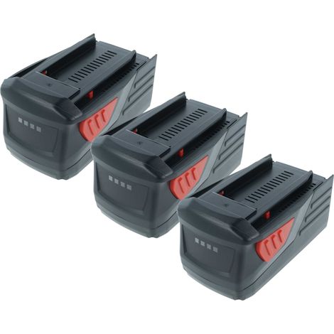 vhbw 3x Akku kompatibel mit Hilti TE6-ALi, TE6-A36, TE 6-A36 AVR, TE 500-A36, CPC 36V Werkzeug (6000 mAh, Li-Ion, 36 V)