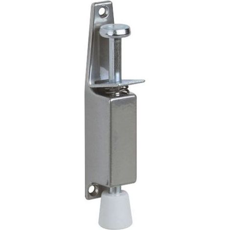 Cale porte 180 mm noir pour portes jusqu'à 40 kg – Butoir en caoutchouc – Fixation au sol – 660249 – Sevax