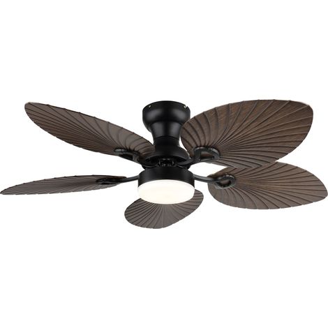DC Ceiling Fan Elise Black with LED & Remote
