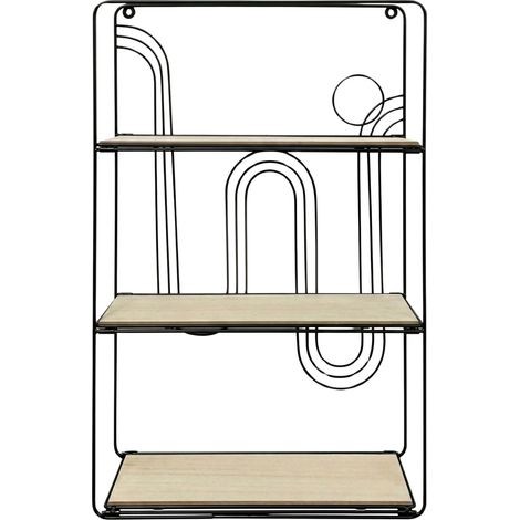 Armoire murale, 35 x 12 x 55 cm, 3 étagères, en métal (1/4)