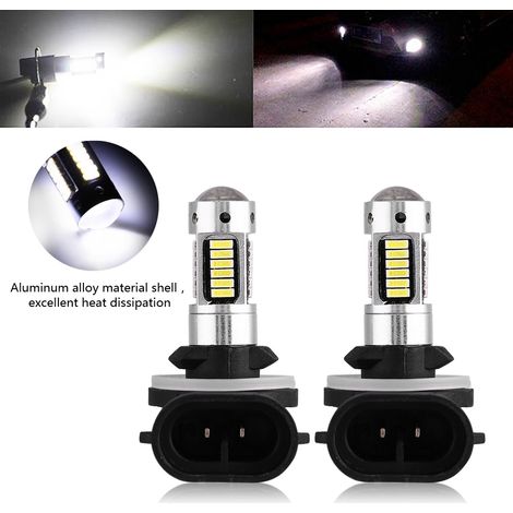 Feux antibrouillard LED 881 4014 30SMD pour voiture, lumière blanche, 12 V CC, vendus par paire (1/5)